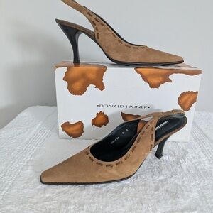 Donald J. Pliner Women's Brown Slingback Heels